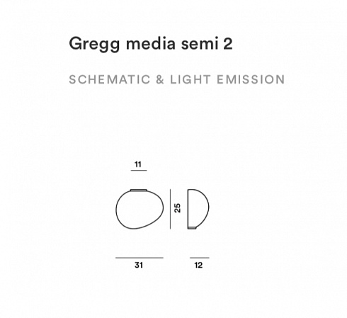 Настенный светильник Foscarini Gregg Media semi 2 Gold Gregg FN1680152G_10