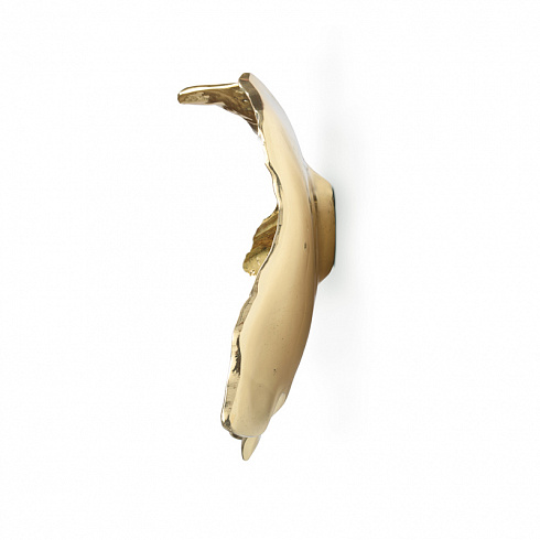 Ручка-кнопка Pull Cast Leaf Polished Brass Leaf EA1053