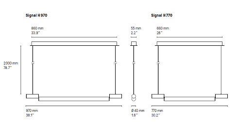 Подвесной светильник CVL Luminaires Signal 77 Graphite Signal Signal H 770+SG