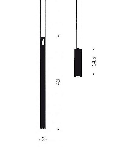 Подвесной светильник Ingo Maurer Flying Flames Element Red+Downlight Black LED Flames  3334300+3335000+3336000