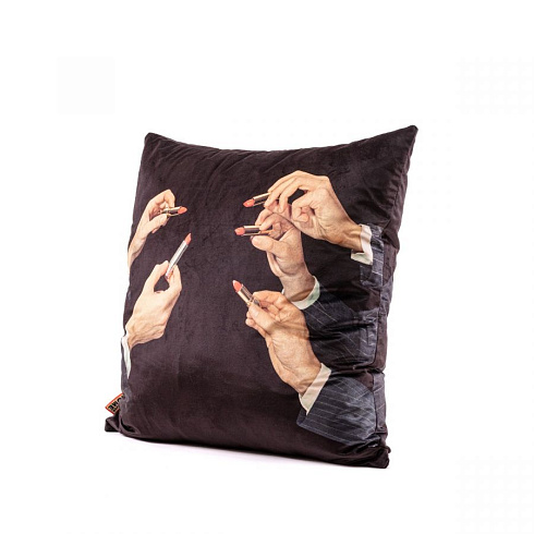 Подушка Seletti Lipstick Black Toiletpaper Cushion 16470