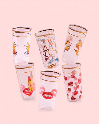 Стакан Seletti Tongue Toiletpaper Glass 15965