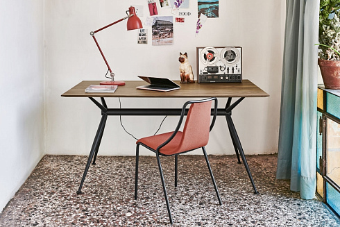 Стол Midj Brioso 140x90 Black / Flamed Walnut  Brioso T0150149+EN+I24