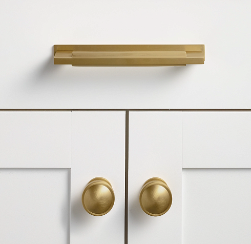 Ручка-кнопка Restoration Hardware Anson d3.2cm Lacquered Burnished Brass Anson 10113985 LBB 