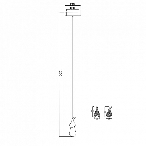 Подвесной светильник Delight Collection OMG07287-1 C1 gold Seed