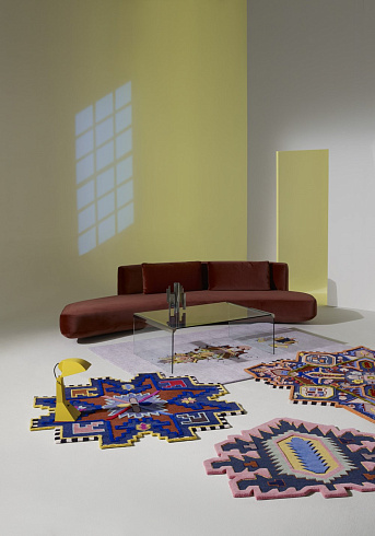 Ковер CC-TAPIS Palmette Lazer Cannon Lilla Rug Invaders