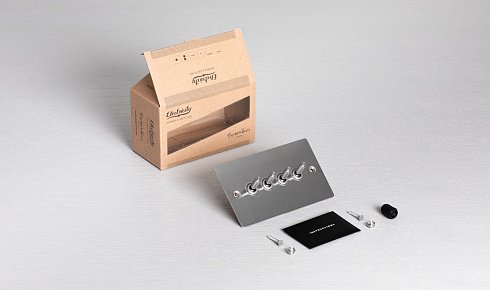 Выключатель Buster and Punch 4G Toggle Steel/brass Switches UK UK-TO-CO-4G-ST-BR-A