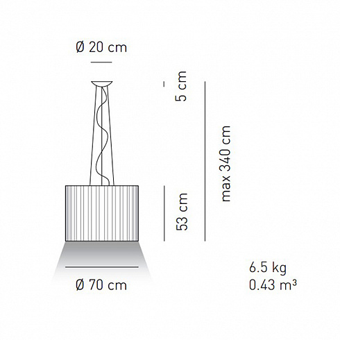 Подвесной светильник Axo Light SP SKR 070 Black/White Skirt SPSKR070E27 NE BC