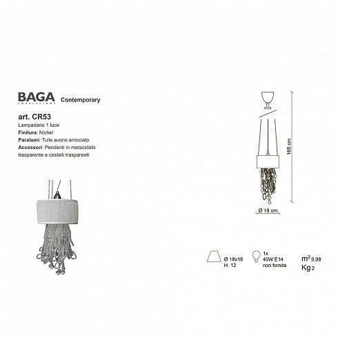 Подвесной светильник BAGA CR53 Contemporary