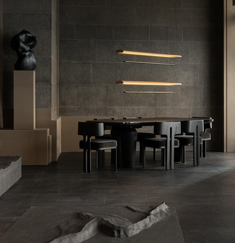 Подвесной светильник A-N-D Tier 100 3 Vertical Anodized Gold / Emerald  Tier TIE-100-3V-P-AG-EM