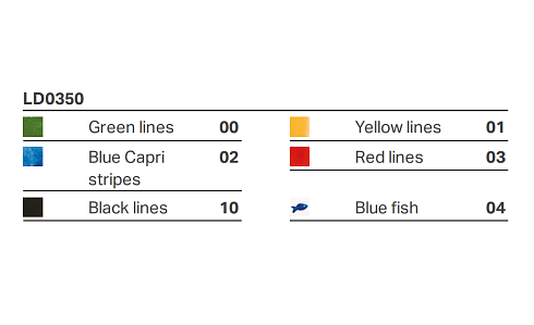 Абажур Zafferano Poldina d13 cm Capri blue stripes Poldina LD035002
