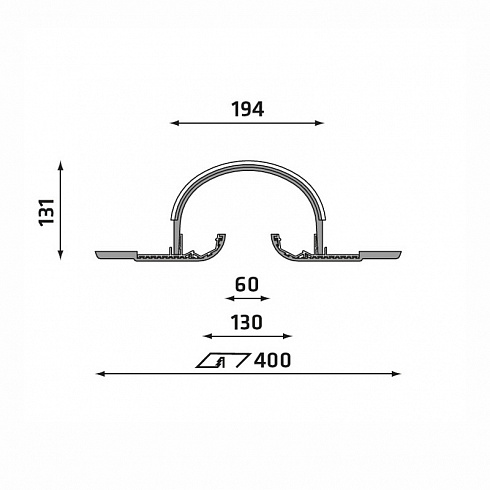 Встраиваемый светильник Flos SA.2313.3.160 SOFTPROFILE DECO STARCK