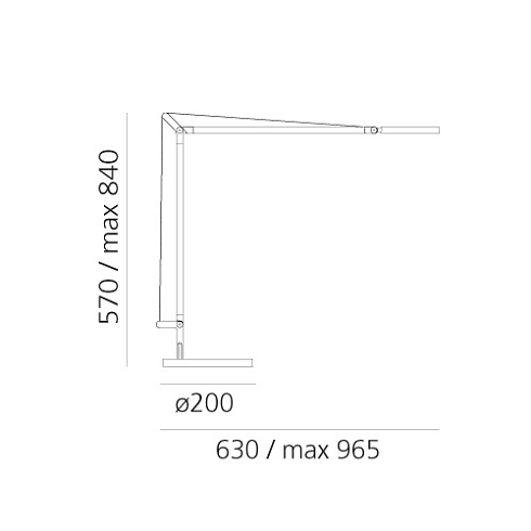 Настольная лампа Artemide Demetra 2700K Black Demetra 1734W50A