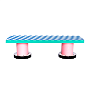 Superbench Blue Stripes
