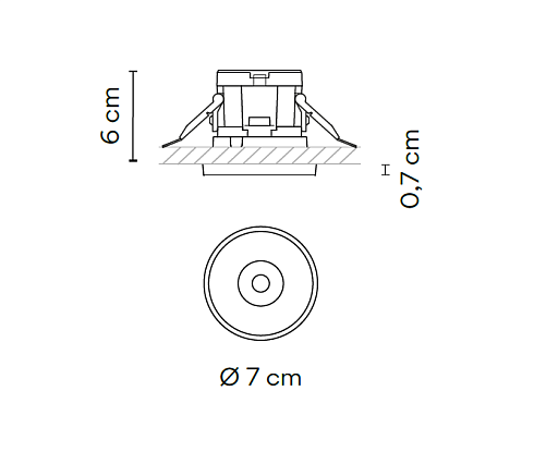 Встраиваемый светильник Vibia Circle 3306 White 3000К On/off  Circle 330623/20