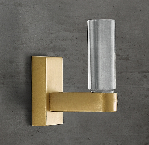 Крючок Restoration Hardware Lambeth Smooth Crystal Lac.Burnished Brass Lambeth Crystal 24170365 LBB