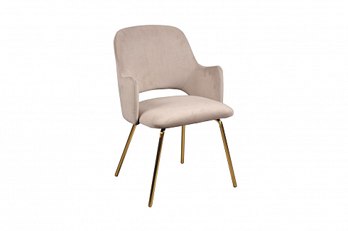 Кресло велюр серо-бежевый см Garda Decor 30C-1231 GRB 