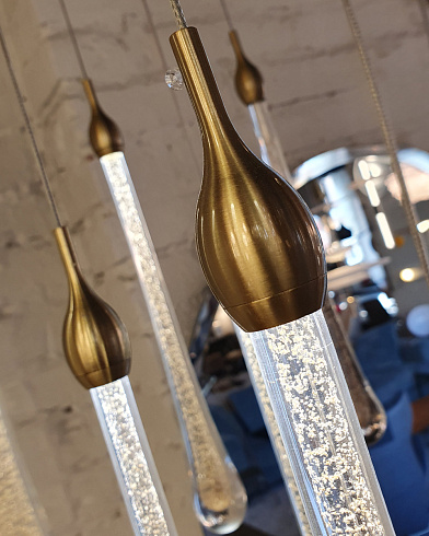 Подвесной светильник Delight Collection Teardrop 5 gold Teardrop OM801670-5-G