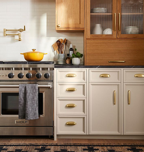 Ручка для бытовой техники Rejuvenation Claybourne L30.5cm Polished Nickel Claybourne 343719