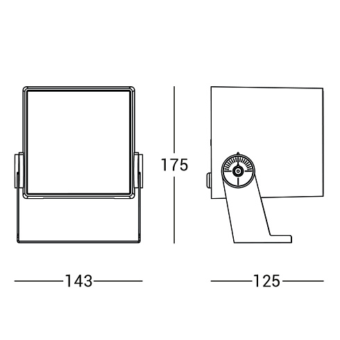 Уличный светильник AUGENTI Kubo 12-S 12W RGB+6500 60 DMX  Kubo 2113W/RCRCSW