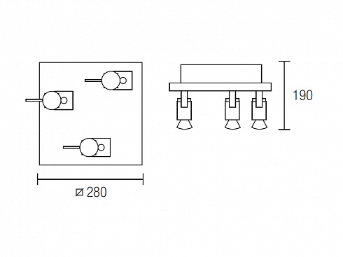 Потолочный светильник LEDS C4 414-CR Wood