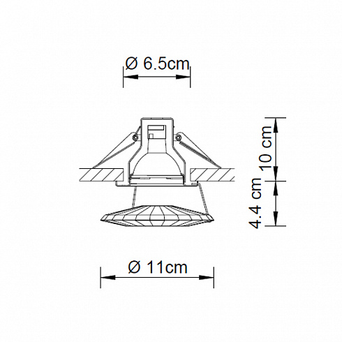 Встраиваемый светильник Swarovski 8992 NR 040 009 JET Atlas