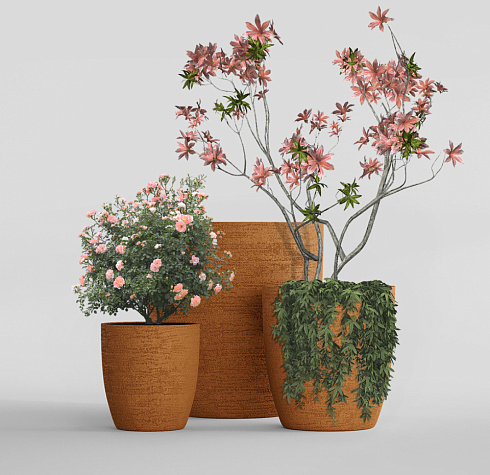 Кашпо Delight Collection VASE3 EROSIA OCHRE Vase3