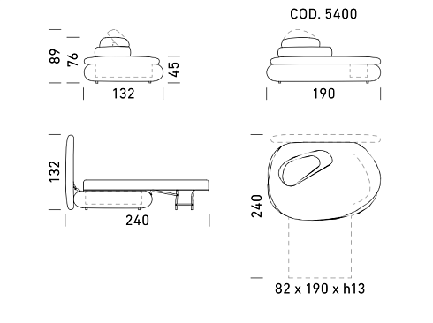 Диван Dienne Salotti Petra 5400 Noce Views