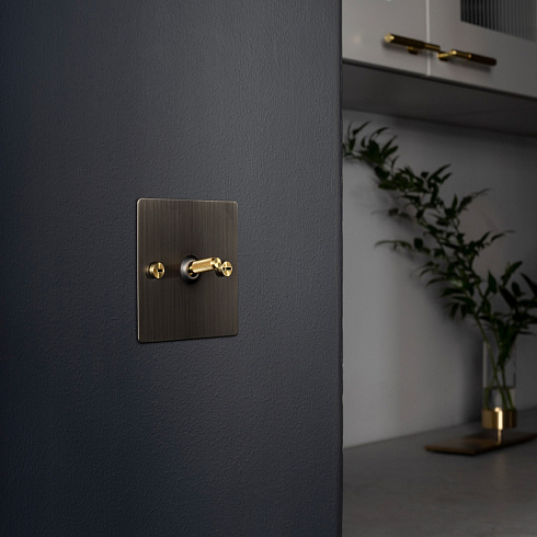 Выключатель Buster and Punch 1G Toggle Steel Switches UK UK-TO-CO-1G-ST-A