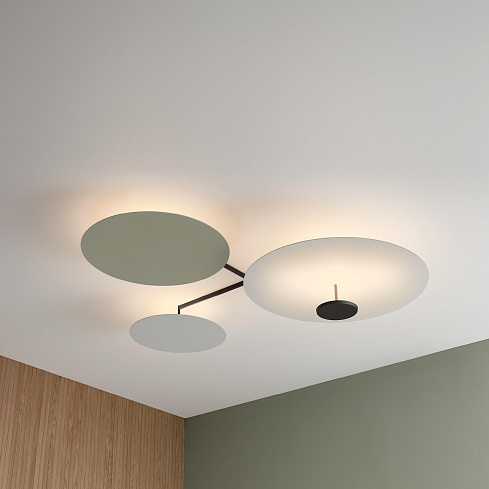 Потолочный светильник Vibia Flat 5905 White/Green/Grey Flat 590571/1A