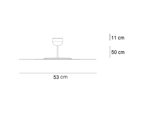 Потолочный светильник Luceplan Millimetro stem 53cm – disc Ø50cm Brass Millimetro A11S50W