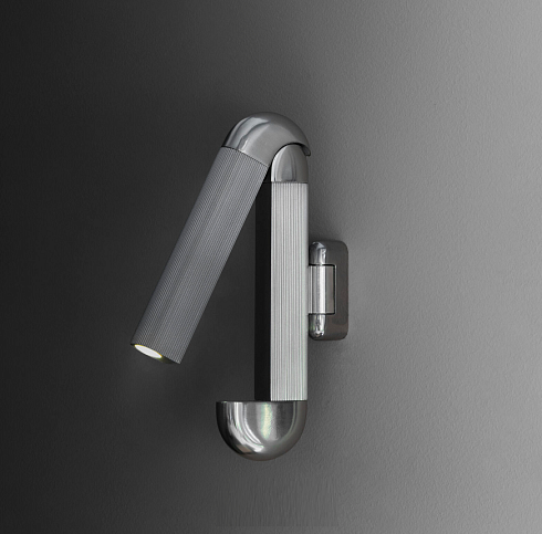 Настенный светильник Contardi Picchio Bronze-nickel / Coffee leather с встроенным драйвером Picchio ACAM.006306