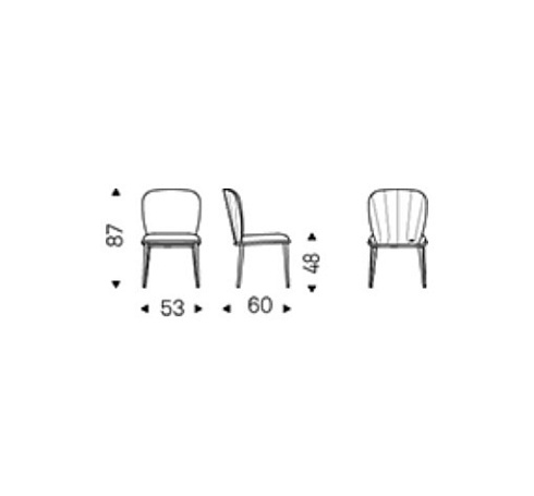 Стул Cattelan Italia Chrishell Burned Oak/Bianco Chris Chrishell FRRB/971