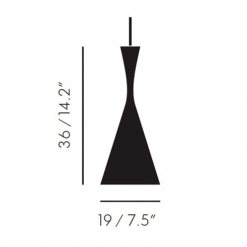 Подвесной светильник Tom Dixon Beat Tall Black LED Beat BLS03-PEUM5