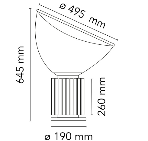 Настольная лампа Flos Taccia silver / Glass Taccia F6602004