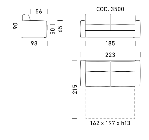 Диван Dienne Salotti Square 3500 Views II