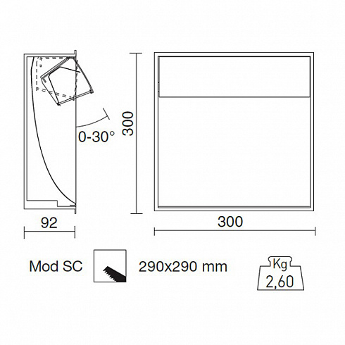 Встраиваемый светильник Side 43015 Incavo