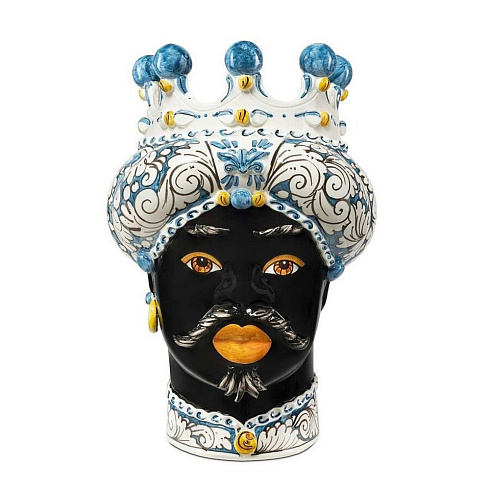 Ваза Abhika Moro Man Ornate blue Moro Heads 200858,800