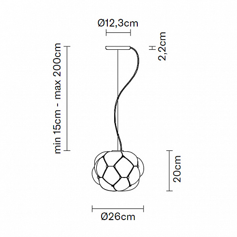 Подвесной светильник Fabbian Cloudy d26 Cloudy F21A0371