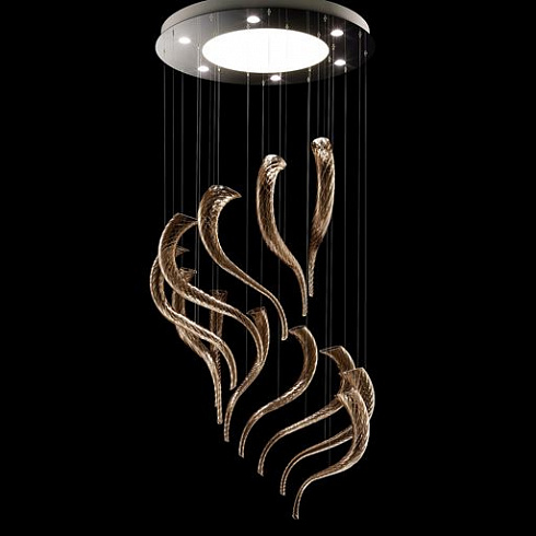 Потолочный светильник Barovier & Toso 7324 Swing 7324/EK/CL