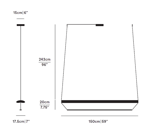 Подвесной светильник A-N-D Tier 150 Vertical Anodized Copper / Amethyst Tier TIE-150-P-AC-AM