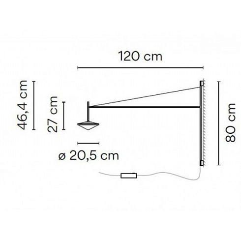 Настенный светильник Vibia Tempo 5760 Graphite Tempo 576018/15