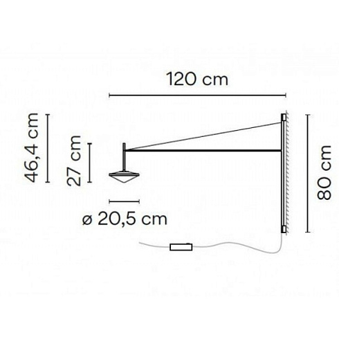 Настенный светильник Vibia Tempo 5760 Graphite Tempo 576018/15