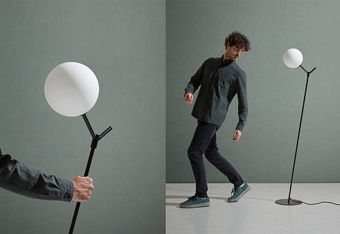 Торшер Aromas del Campo Atom Matt Brass Atom P1214+Matt Brass/Opal