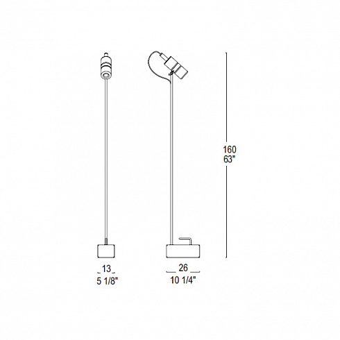 Торшер Leucos SHAKER TR 1 Red SHAKER 0004119