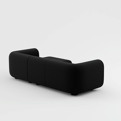 Диван Tom Dixon Plump Right Facing Chaise Longue Modular - Configuration 5 - Black (Kvadrat Hallingdal 0190) Plump Plump-Sofa-Comb3-HA0190