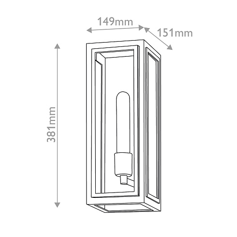Настенные фонари Hinkley QN-SHAW-1M-BK 