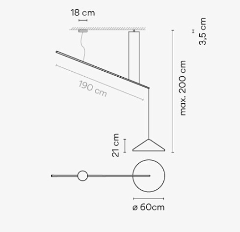 Подвесной светильник Vibia North 5674 White North 567410/1B