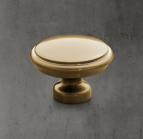 Ручка-кнопка Restoration Hardware Lugarno d.3.2 Lacquered Burnished Brass Lugarno 24120455 LBB