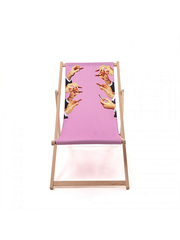 Шезлонг Seletti Lipstick Pink Toiletpaper Deckchair 16685